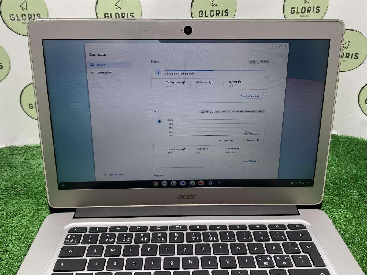 Acer Chromebook Cb3-431 Celeron 4gb 32gb SSD #1-8 - nuotraukos Nr. 3