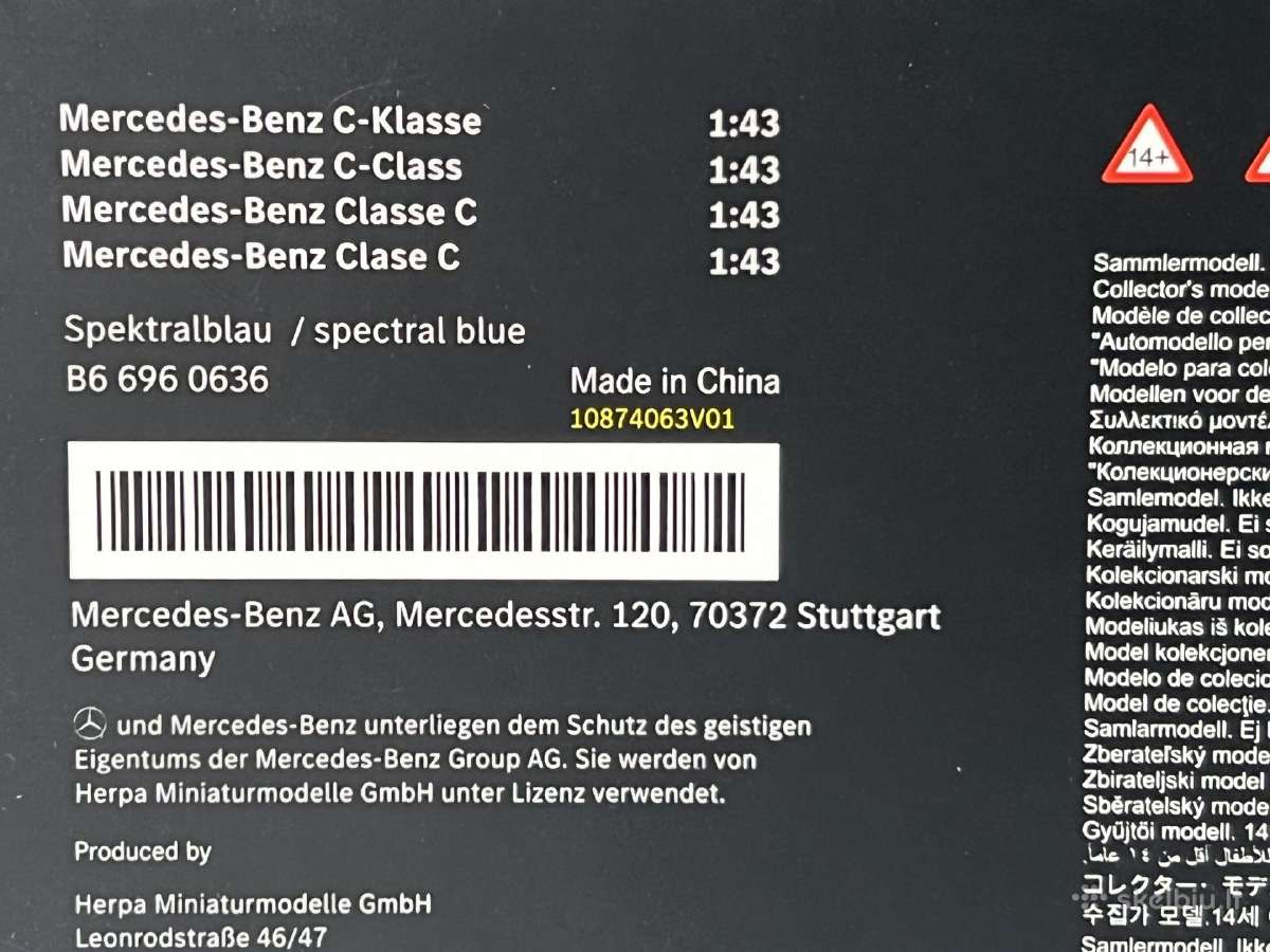 Mercedes Benz C W206 1:43 - nuotraukos Nr. 10
