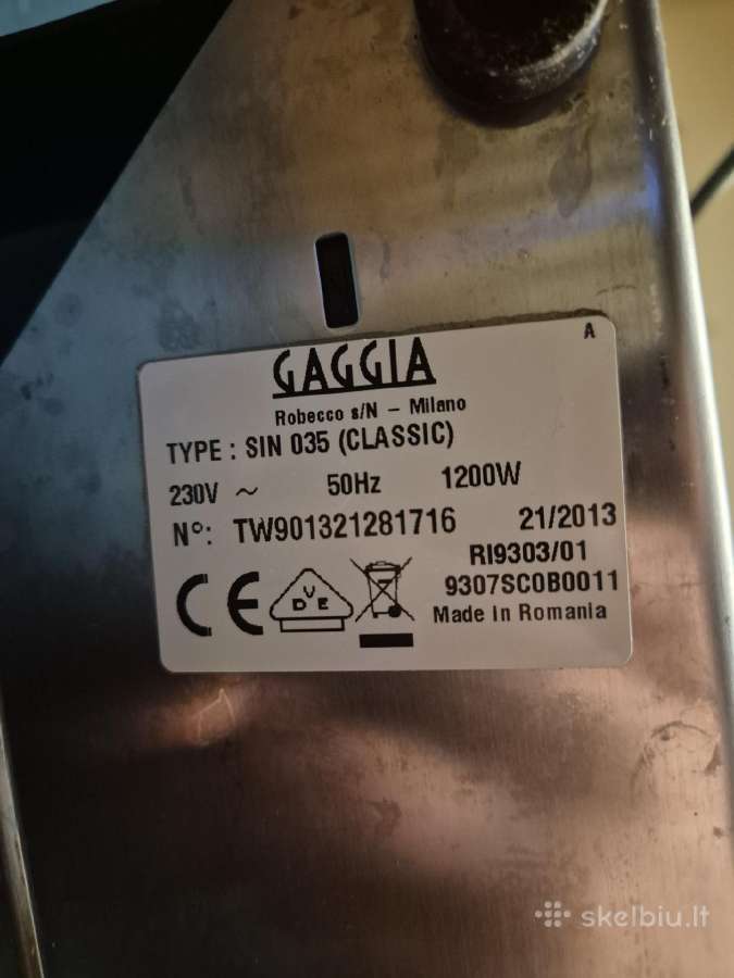 Kavos aparatas Gaggia Clasic, malūnėlis ir pried - nuotraukos Nr. 5