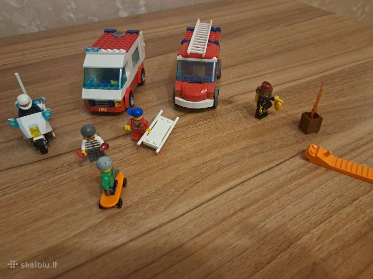 Lego 60023 greitoji,policijos motociklas, gaisrinė
