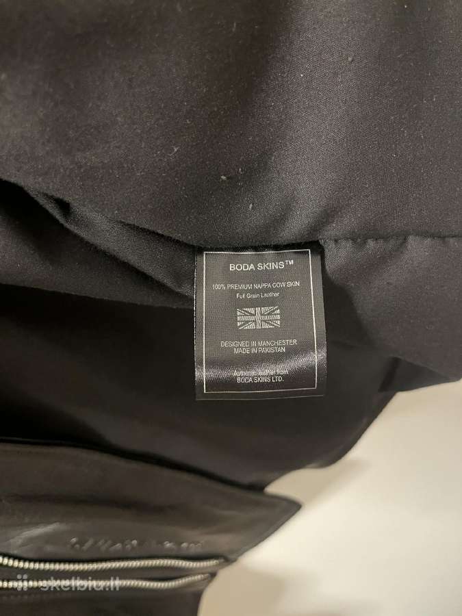 Juoda vyriška odinė Boda Skins striukė - nuotraukos Nr. 4