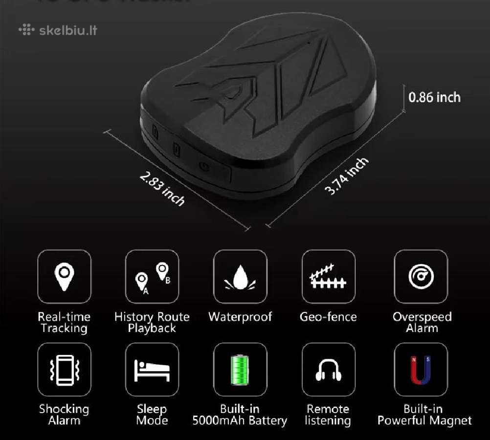 GPS seklys tracker su magnetu ir 5000 mah - nuotraukos Nr. 2