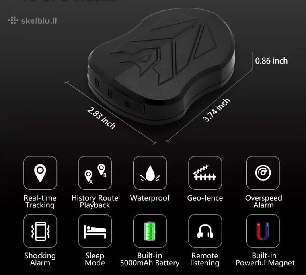 GPS seklys St905 su 5000 mah ir magnetu - nuotraukos Nr. 4
