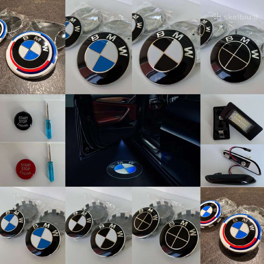 Bmw ženkliukai 82/78/74/68/67/56/45mm, aksesuarai