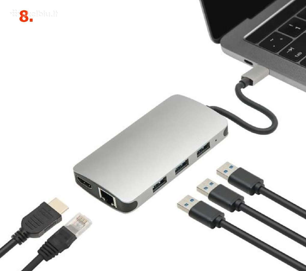 MacBook Pro, Air, skirtas multi adapteris - nuotraukos Nr. 6