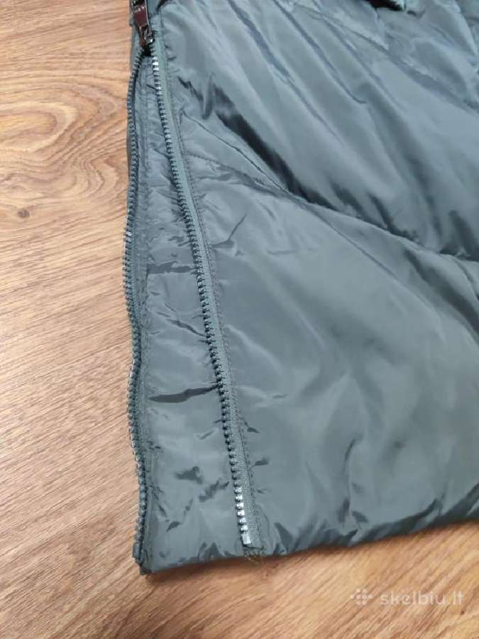 Chaki spalvos ilga žieminė striukė paltas (XL-XXL) - nuotraukos Nr. 8