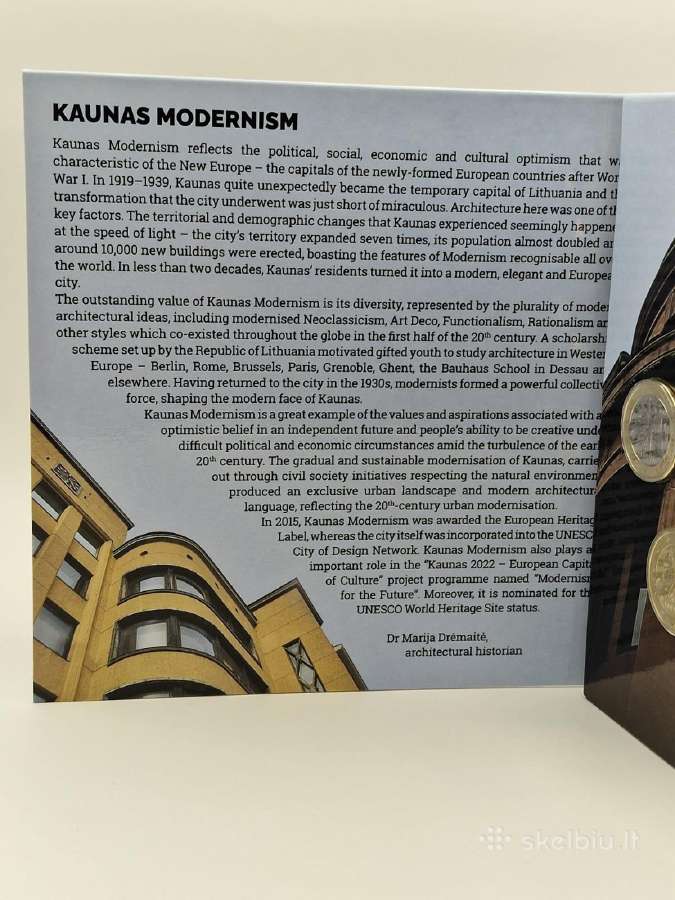 2022 m., Numizmatinis euro monetų rinkinys, Kaunas - nuotraukos Nr. 7