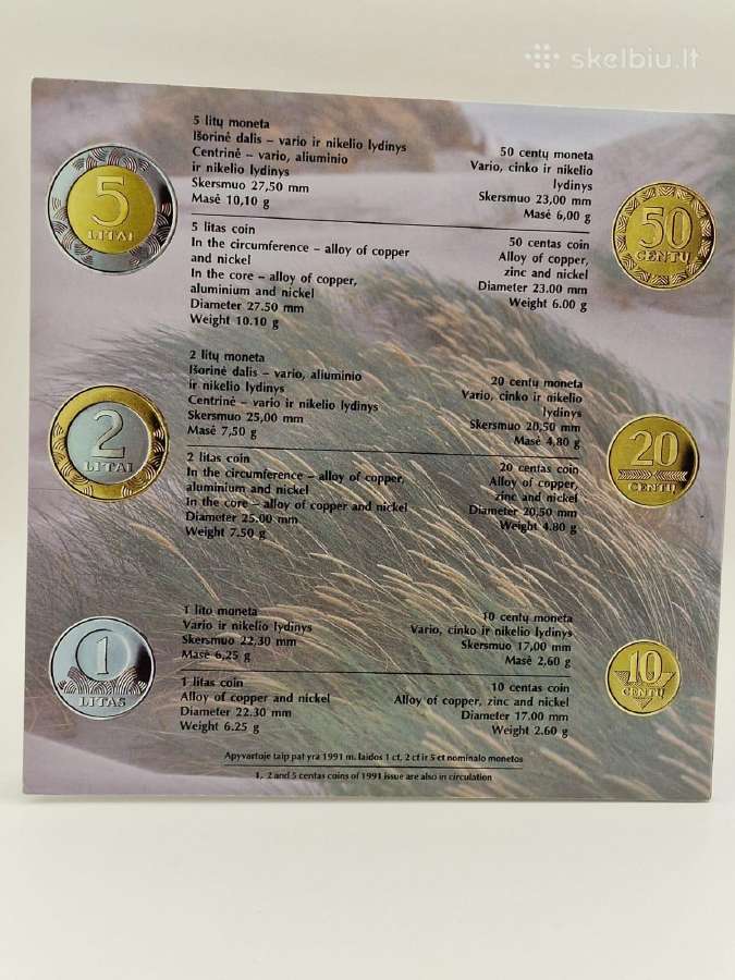 2000 m., Lietuva, Bu litų monetų rinkinys - nuotraukos Nr. 7