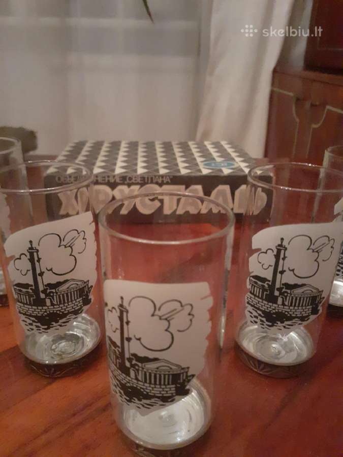 Tarybinių laikų krištoliniai stikliukai . 5vnt. - nuotraukos Nr. 3