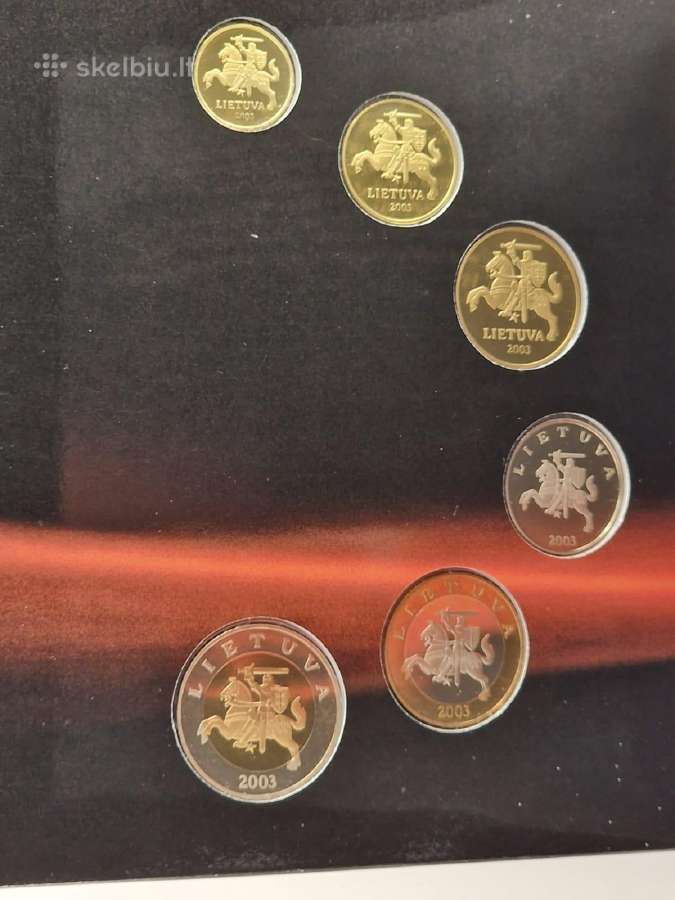 2003 m., Lietuva, Numizmatinis monetų rinkinys - nuotraukos Nr. 3
