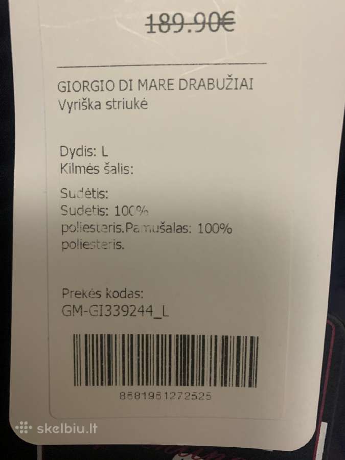 Nauja vyr. sriukė Giorgio di Mare S-m - nuotraukos Nr. 8