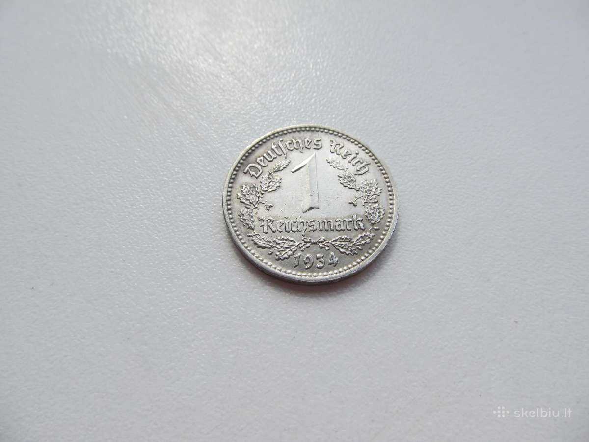 1 reichsmark , Vokietija , 1934 A