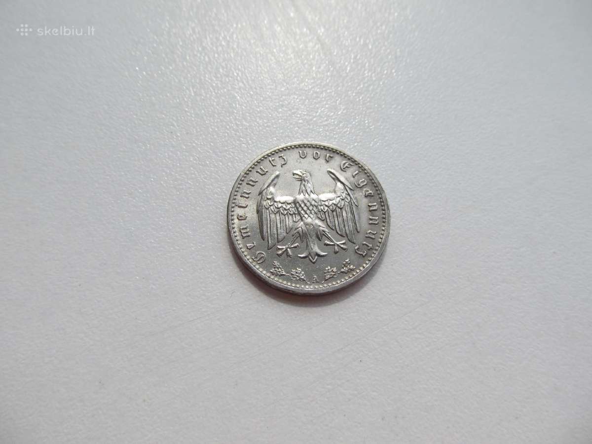 1 reichsmark , Vokietija , 1934 A - nuotraukos Nr. 2