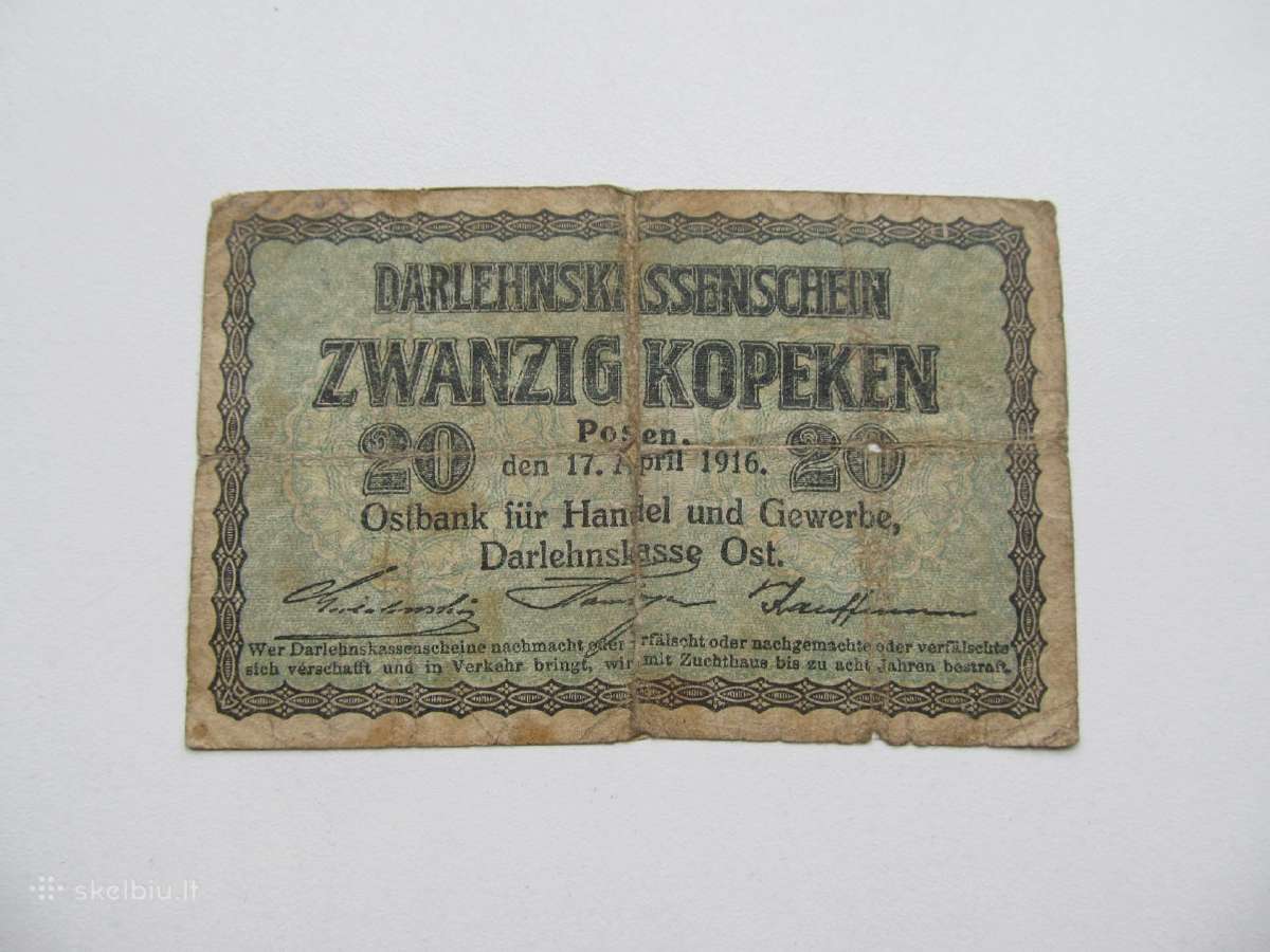 20 ost kapeiku , Lietuva , 1916