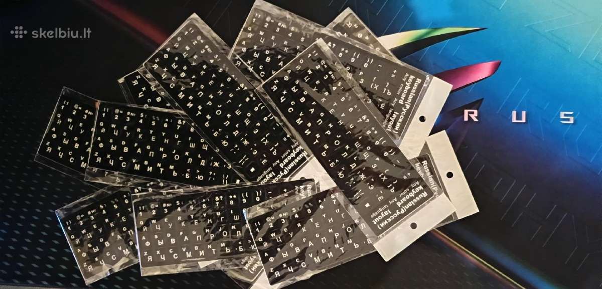 Rusų Klaviaturos Lipdukai Russian Keyboard Sticker