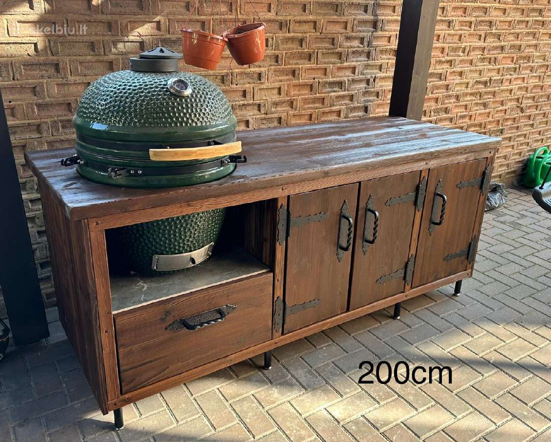 Kamado stalas iš degintos medienos, Kamado griliai - nuotraukos Nr. 22