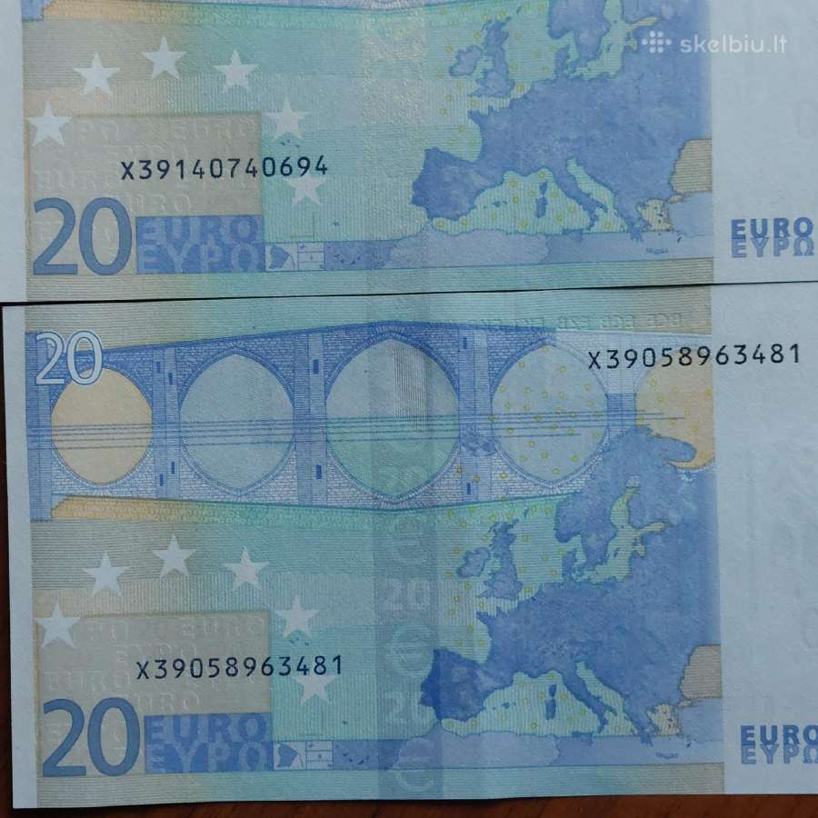 20 Euro 2002 ,Prefix X Germany ( būklė Unc ) - nuotraukos Nr. 7