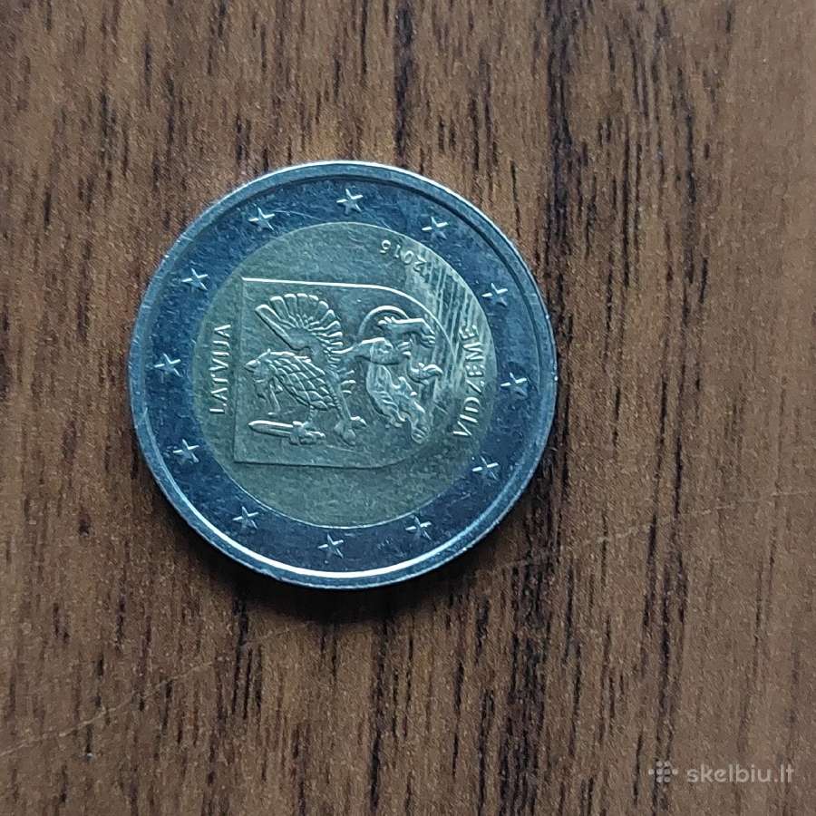 Latviškos monetos : 2 Euro 2016 Vidzeme ,ir kitos - nuotraukos Nr. 8
