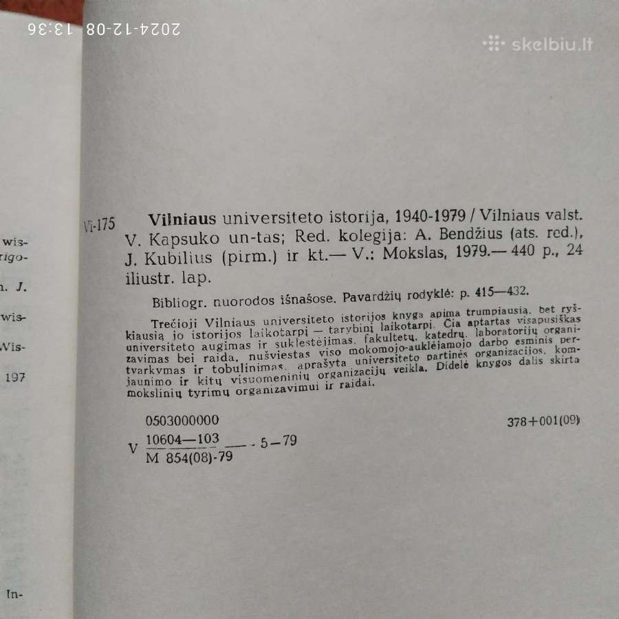 Vilniaus universiteto istorija 3 tomai 1579-1979 m - nuotraukos Nr. 17