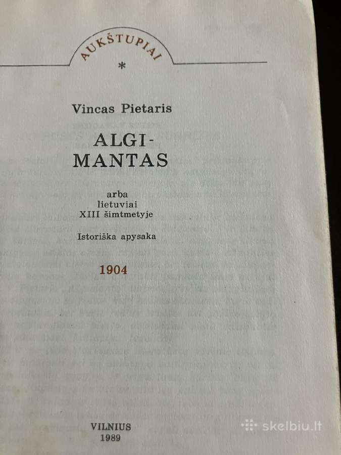 Knyga Algimantas - nuotraukos Nr. 2