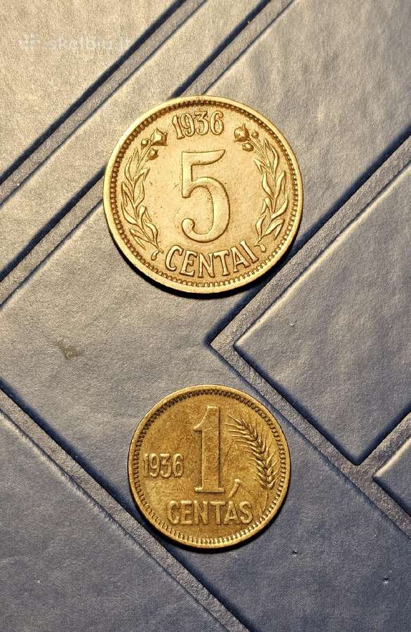 1936 m. 1 ir 5 cnt.