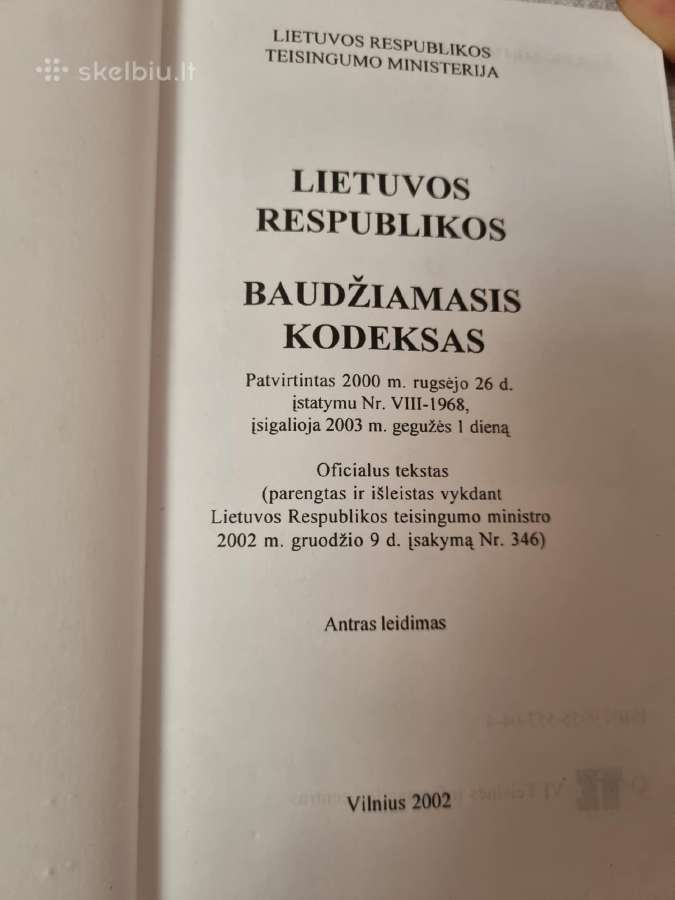 Lietuvos Respublikos baudžiamasis kodeksas - nuotraukos Nr. 2