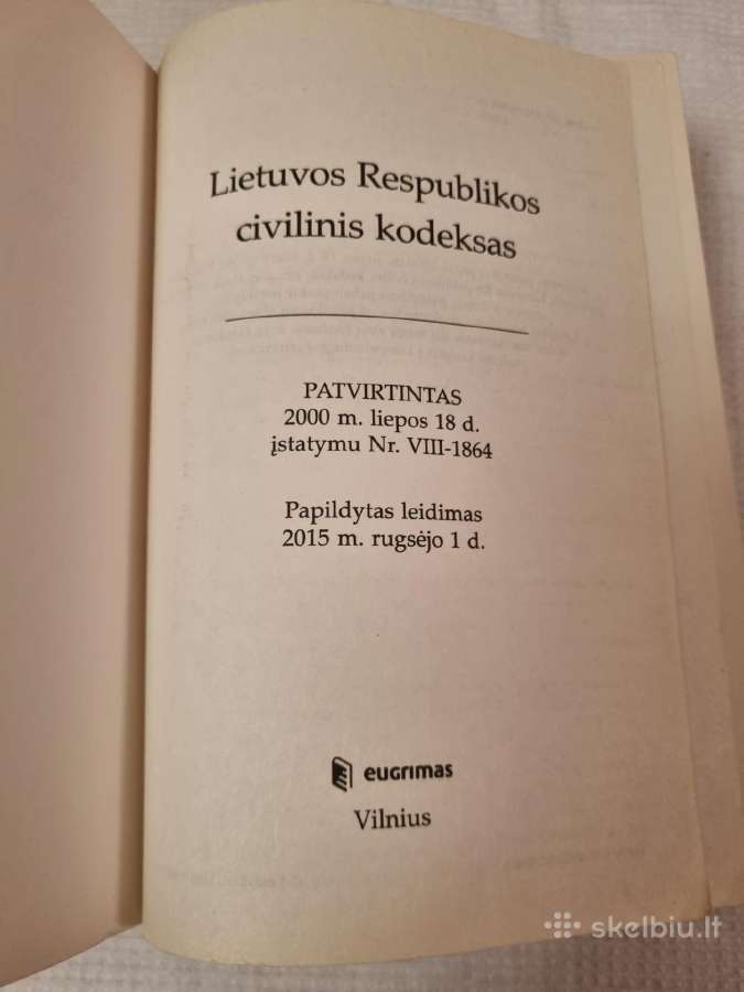 Lietuvos Respublikos civilinis kodeksas - nuotraukos Nr. 2