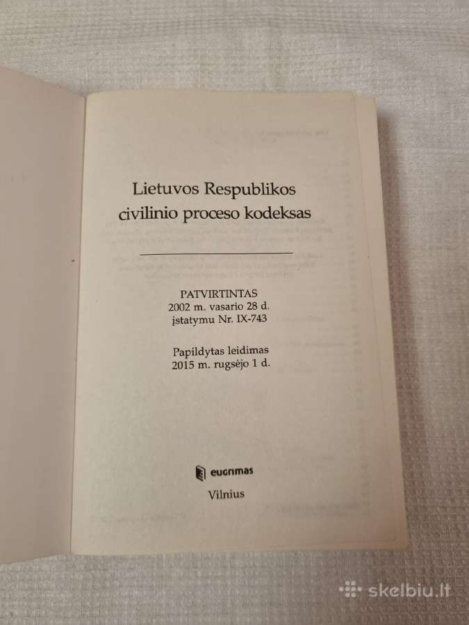 Lietuvos Respublikos civilinio proceso kodeksas - nuotraukos Nr. 2
