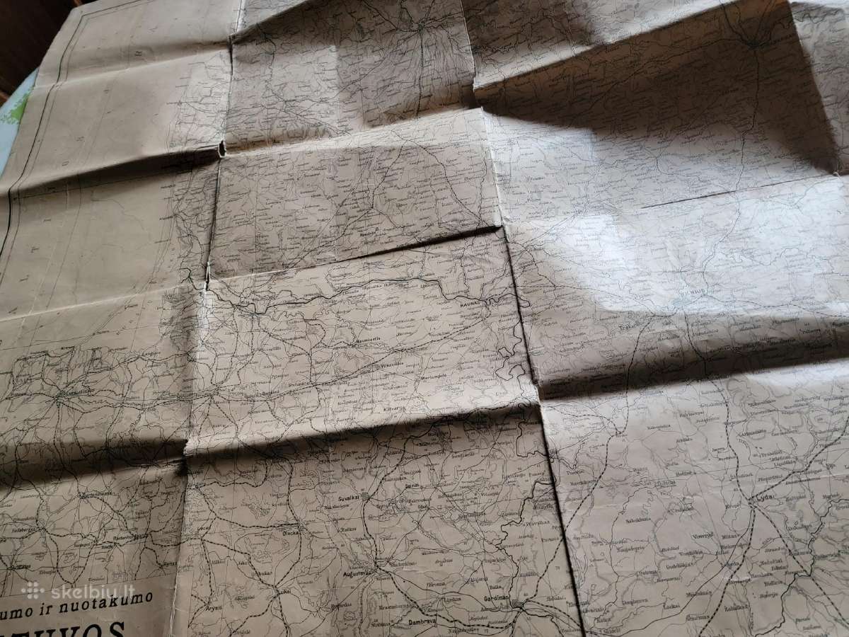 1918 m.lietuvos kalnuotumo ir nuotakumo žemėlapis - nuotraukos Nr. 3