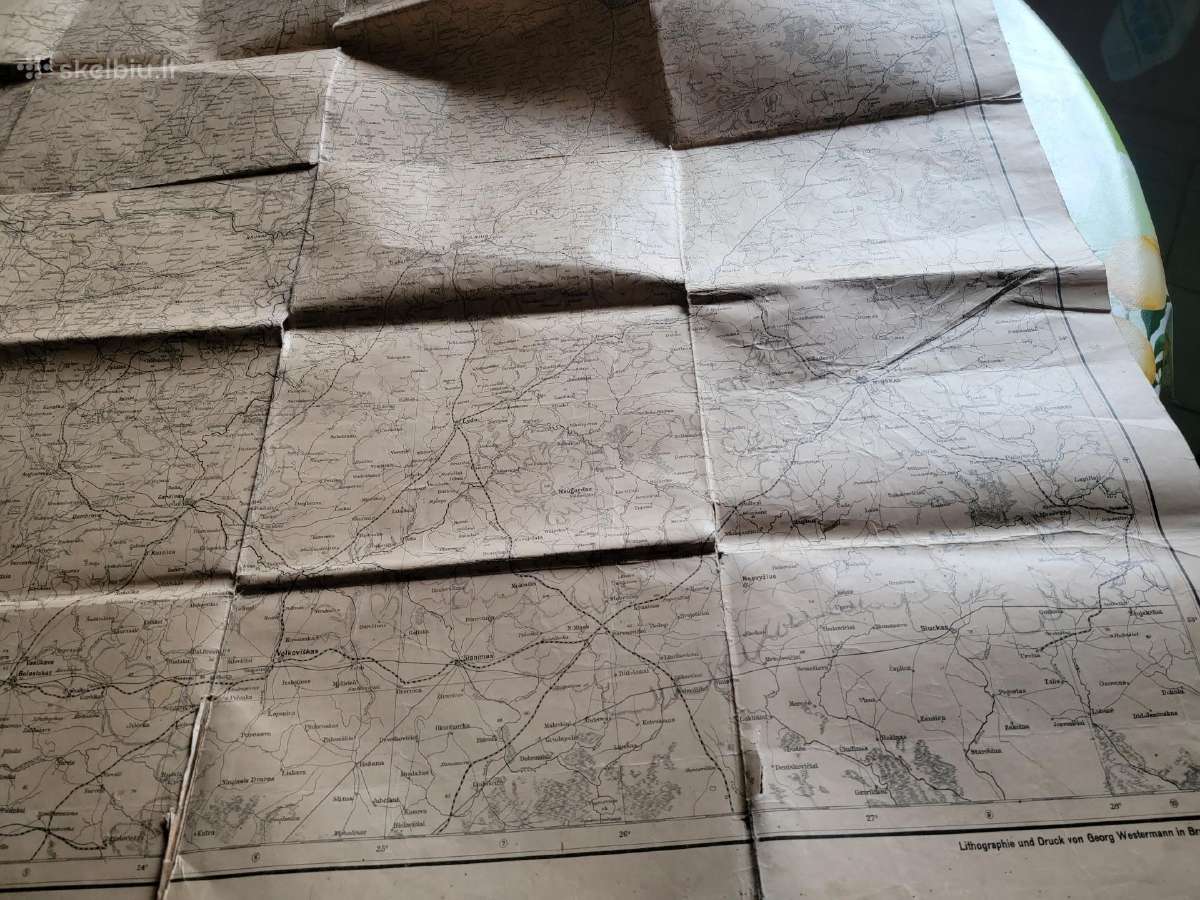 1918 m.lietuvos kalnuotumo ir nuotakumo žemėlapis - nuotraukos Nr. 5