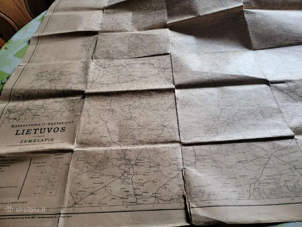 1918 m.lietuvos kalnuotumo ir nuotakumo žemėlapis - nuotraukos Nr. 6