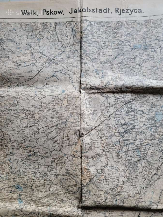 1918 m.pskovo,reznyca,jakobstadt žemėlapis - nuotraukos Nr. 2