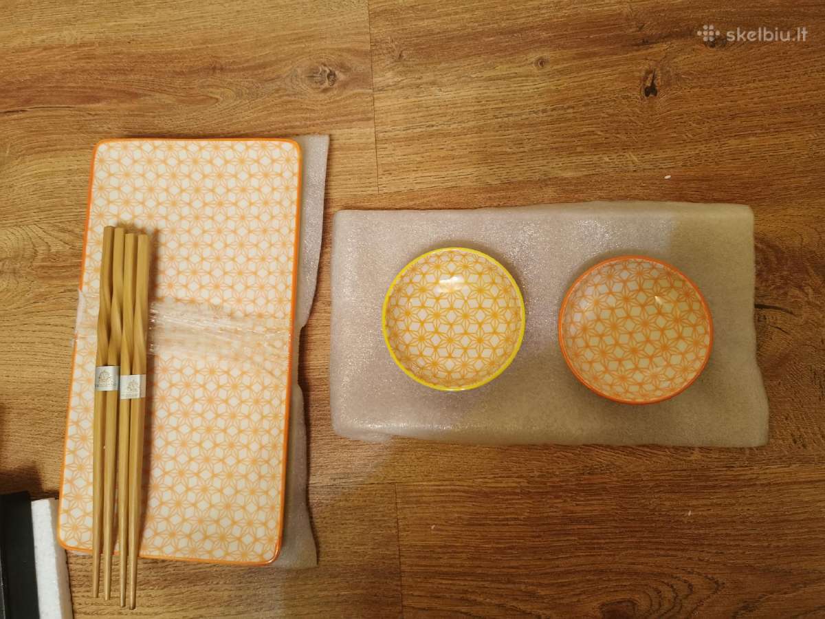 Japoniško stiliaus porcelianinis sušių servizas - nuotraukos Nr. 7