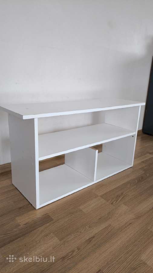 TV staliukas baltas 100 cm ilgio - nuotraukos Nr. 6