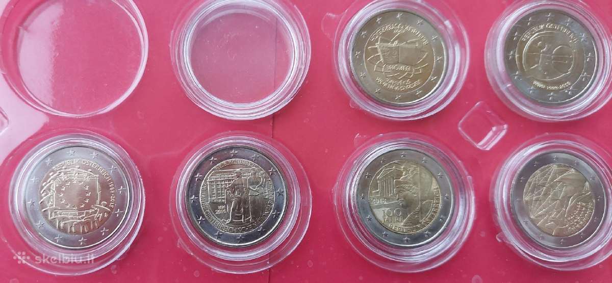 Progines 2€ monetos Airija,austrija,belgija Unc - nuotraukos Nr. 2