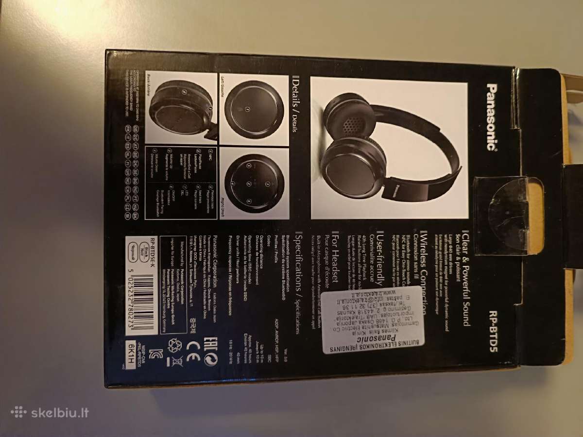 Ausinės panasonic rp-btd5e