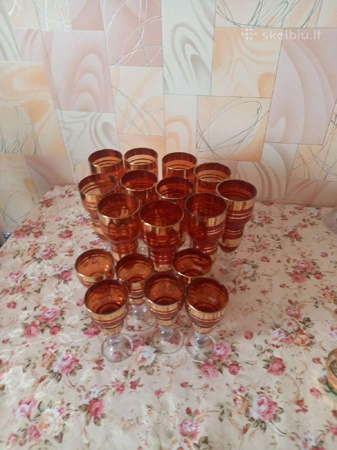 Vintažinės stiklinės - nuotraukos Nr. 2