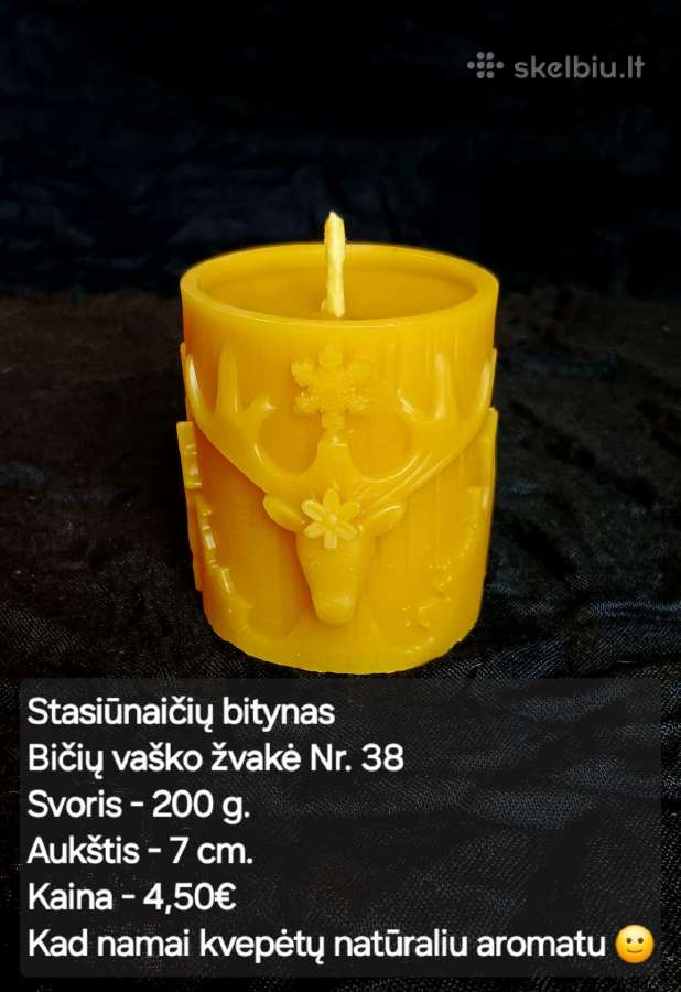 Rankų darbo bičių vaško žvakės - nuotraukos Nr. 38