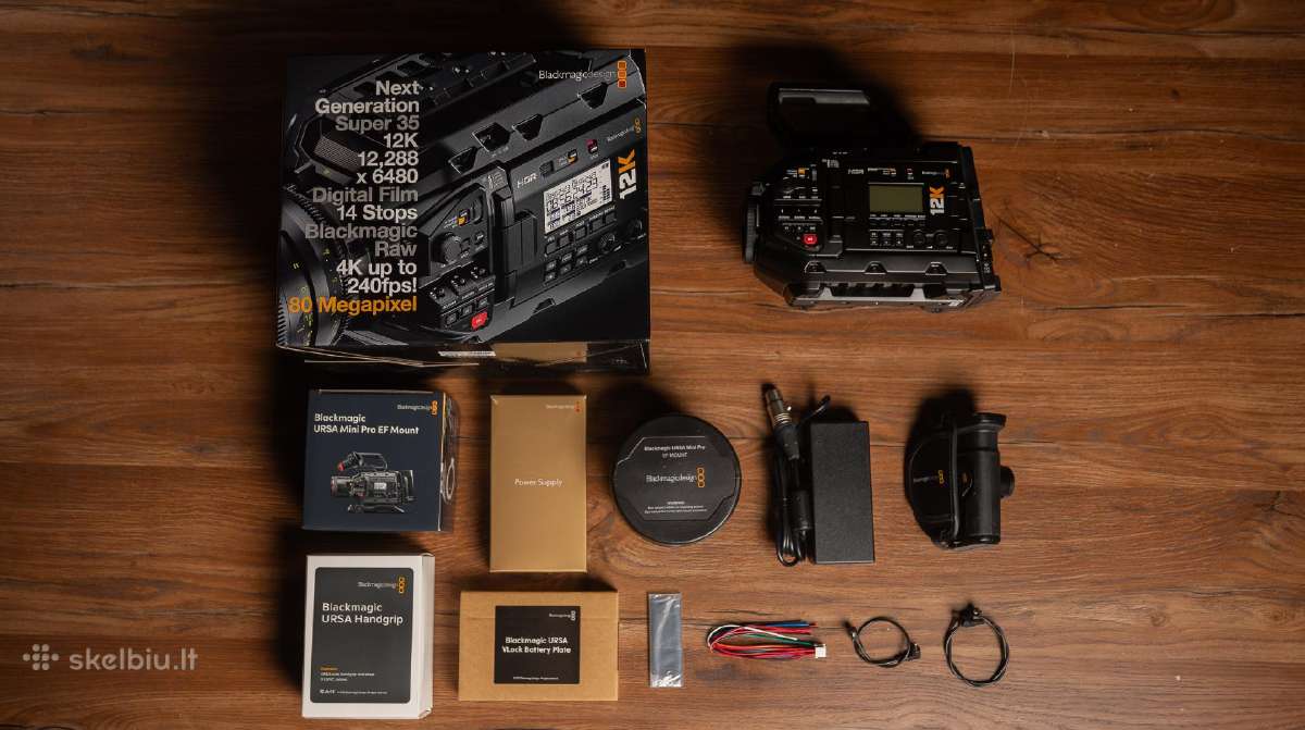Blackmagic Ursa Mini Pro 12k + Side grip +Pl Mount