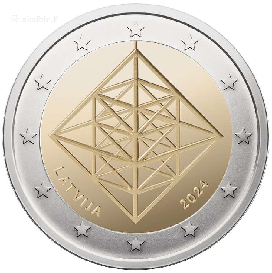 Latvija 2 eurai, 2024 Šiaudiniai sodai Uc112