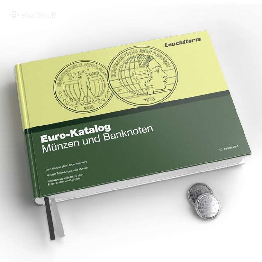 Naujausias 2025 euro monetų ir banknotų katalogas