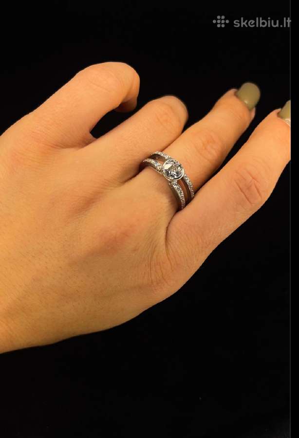 Auksinis žiedas su 1,34ct deimantų - nuotraukos Nr. 4