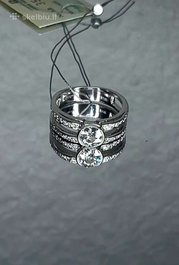 Auksinis žiedas su 1,34ct deimantų - nuotraukos Nr. 5