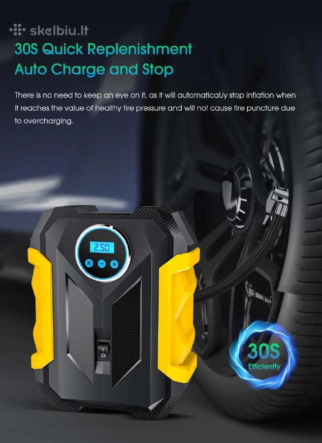 Automobilinis 12v oro kompresorius / pompa - nuotraukos Nr. 3
