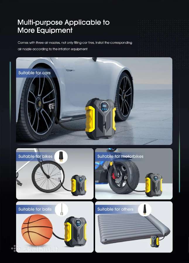 Automobilinis 12v oro kompresorius / pompa - nuotraukos Nr. 7