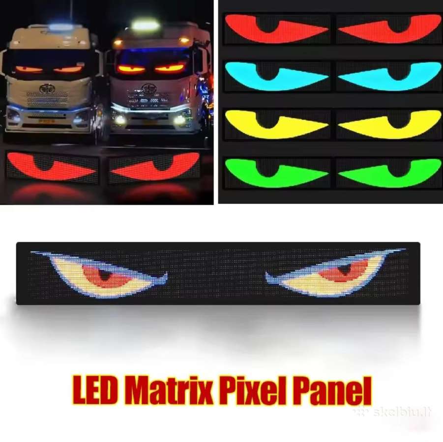 LED Velnio akys teksto eilutė švieslentė - nuotraukos Nr. 3