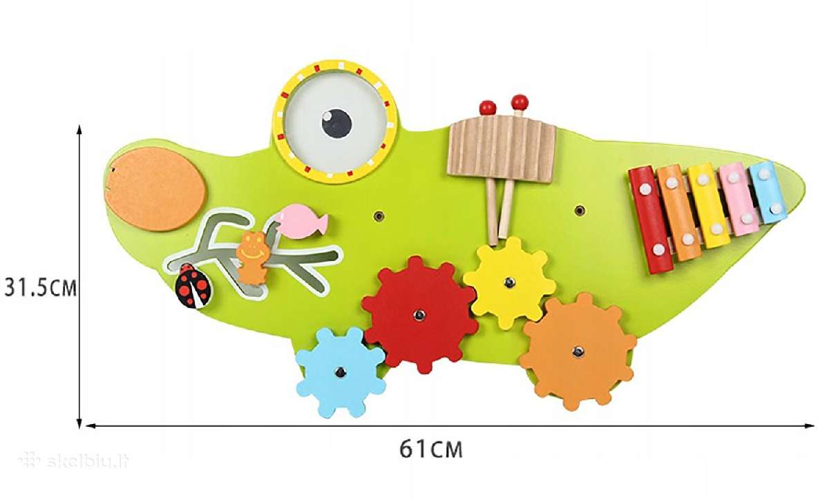 Didelė medinė lavinamoji lenta Montessori Crocodil - nuotraukos Nr. 6
