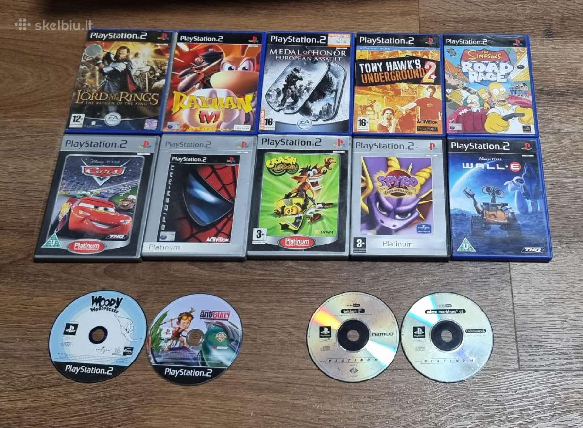 Playstation 2 žaidimai ir keli playstation 1.