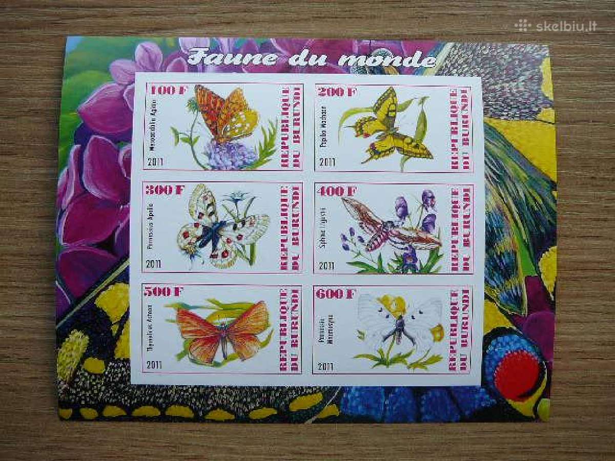 Drugeliai Burundis 2011 svarus g326b