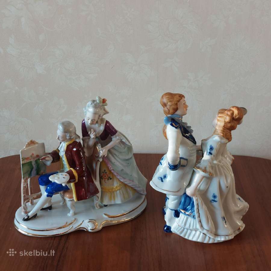 Senovinė statulėlė iš porceliano " Šokanti pora " - nuotraukos Nr. 27